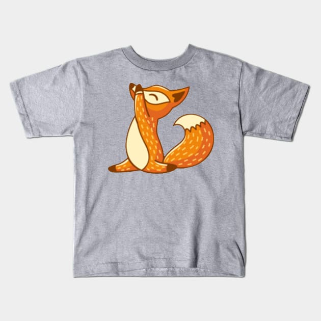 Dancing Fox Kids T-Shirt by LuckzNutz Tees